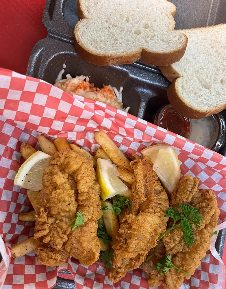 Orange Roughy with Fries Slaw